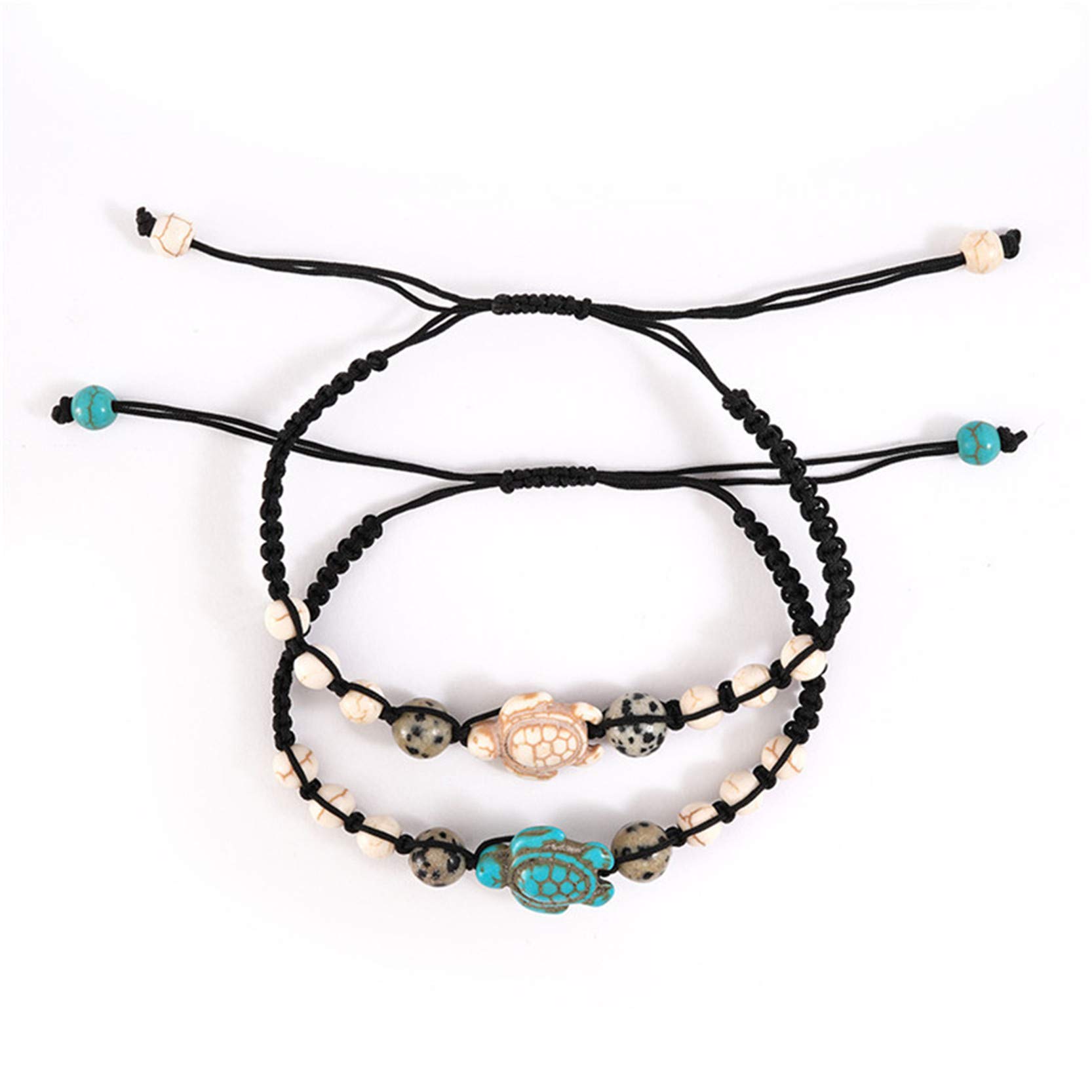 Best Friend Turtle Bracelet Set - Matching Couples Long Distance Bracelets for Women & Men - Graduation, Birthday Gifts - Perfect for Beach Vacations & Meaningful Connections