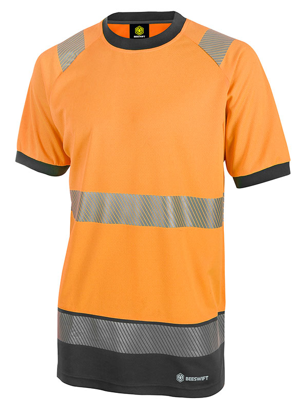 High Visibility Deltic T-Shirt - Reflective Safety Workwear for Construction, Cycling & Outdoor Activities
