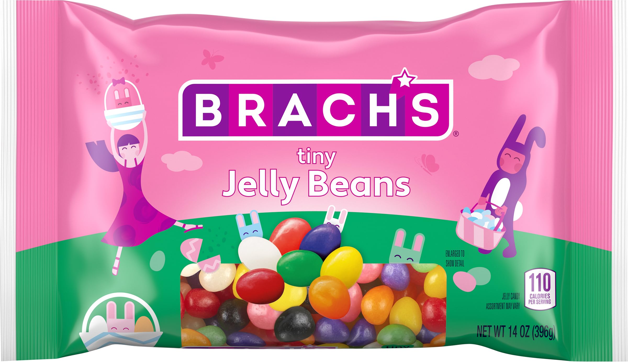 Brach's Tiny Jelly Beans - Assorted Fruit Flavors Easter Candy, 14 oz Bag - Perfect for Easter Baskets, Party Favors & Spring Celebrations