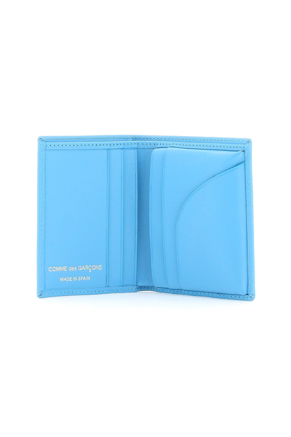 Comme des Garcons Genuine Leather Small Bifold Wallet for Men - Slim Minimalist RFID Blocking Card Holder for Everyday Use
