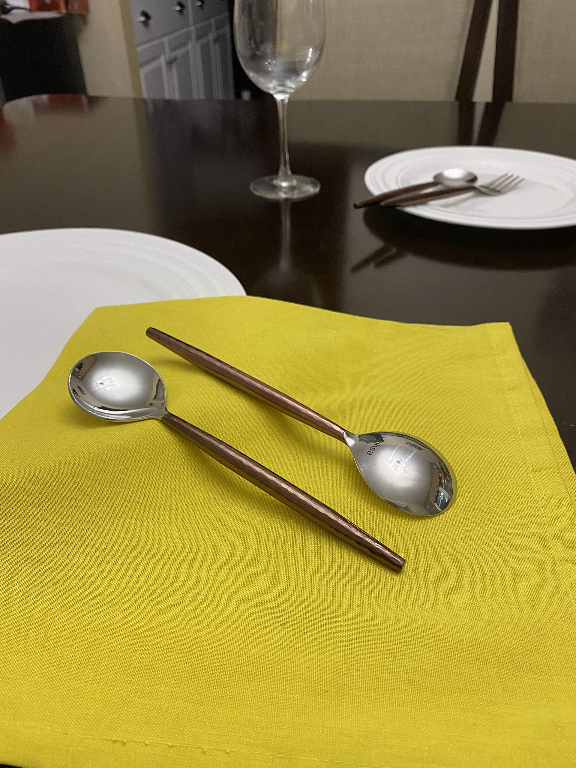 Premium 6-Piece Stainless Steel Soup Spoon Set - Durable & Elegant Dining Utensils for Home, Restaurant, or Gift Use - Perfect for Soups, Stews, Cereals & Desserts