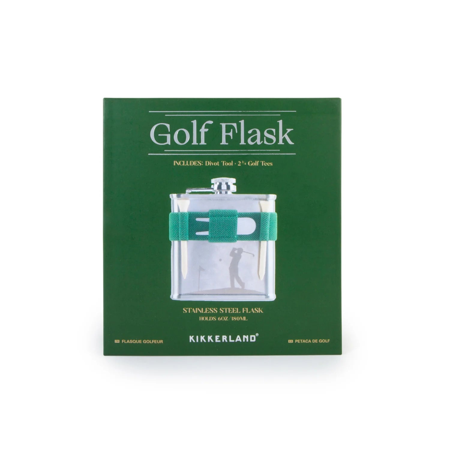 Premium Stainless Steel Golf Flask - Insulated Leak-Proof Liquor Bottle for Whiskey, Vodka & Cocktails - Perfect for Golf Outings, Camping & Outdoor Adventures