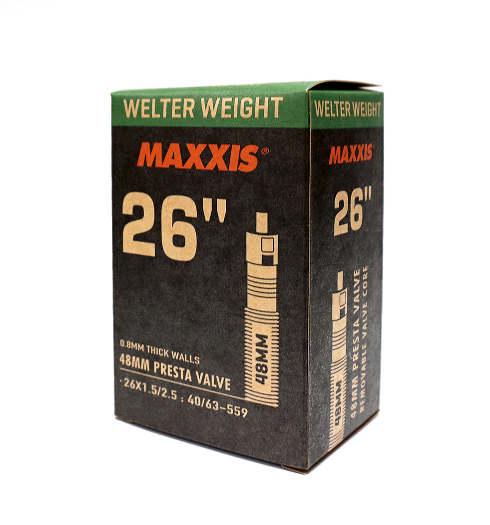 Maxxis 26 Inch Welterweight Bike Tubes - Durable & Lightweight for Mountain Bikes, Road Bikes & Commuting - Perfect for Cycling, Off-Road Adventures & Daily Rides