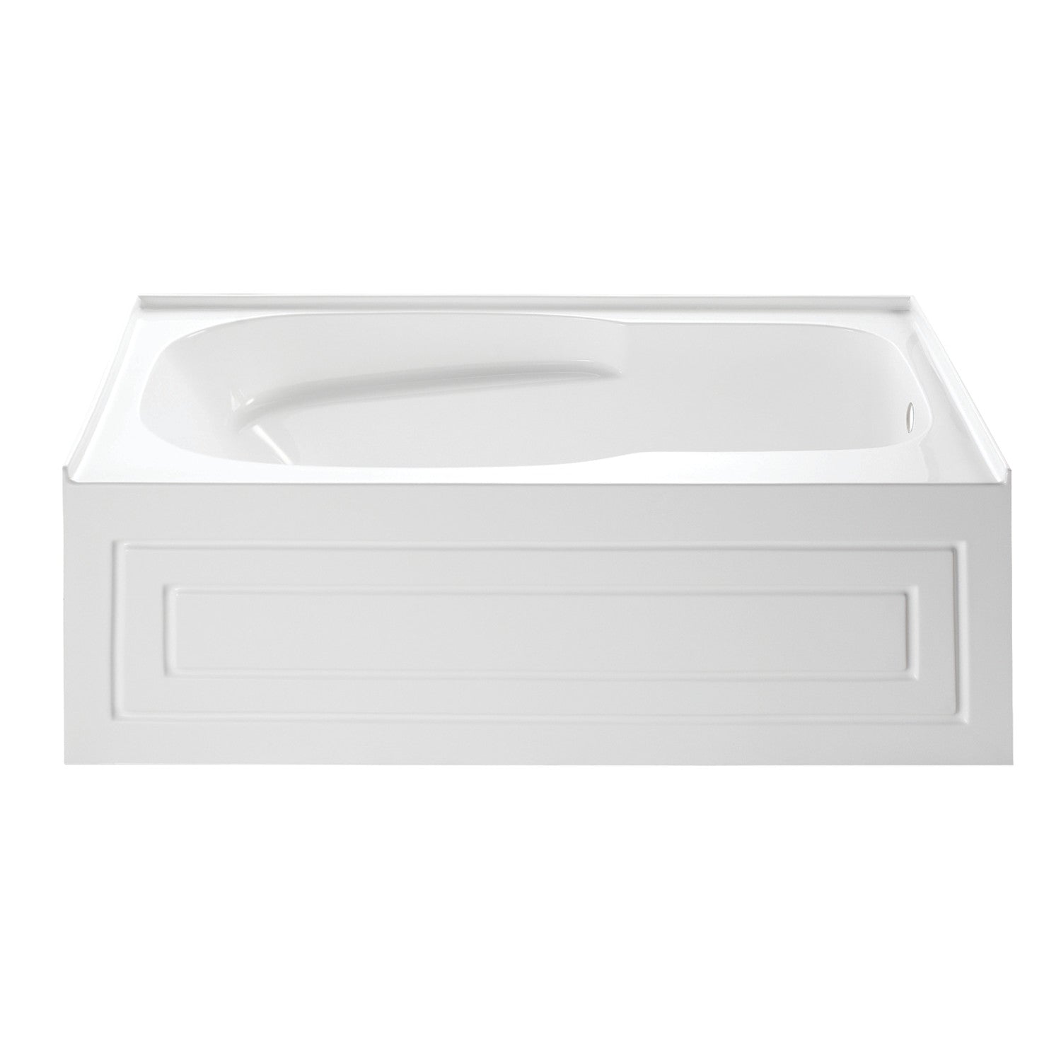 Aqua Eden VTAP6031R21C 60-Inch Acrylic Rectangular 3-Wall Alcove Bathtub with Anti-Skid Surface, Right-Hand Drain, Glossy White - Perfect for Modern Bathrooms & Spa-Like Relaxation