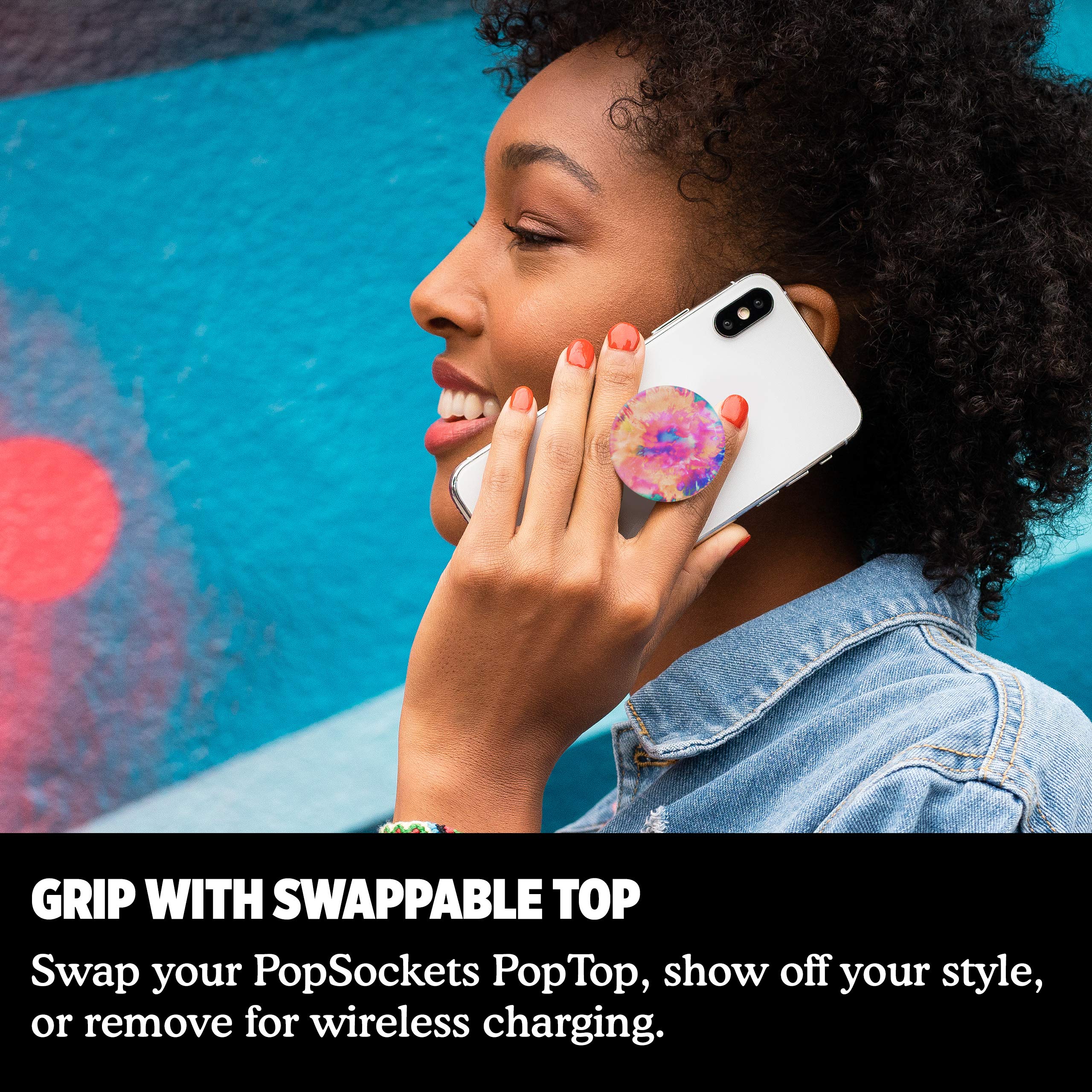 PopSockets Expanding Phone Grip with Kickstand - Watercolor Chroma Splash PopGrip for iPhone & Samsung - Perfect for Hands-Free Viewing, Gaming & Selfies