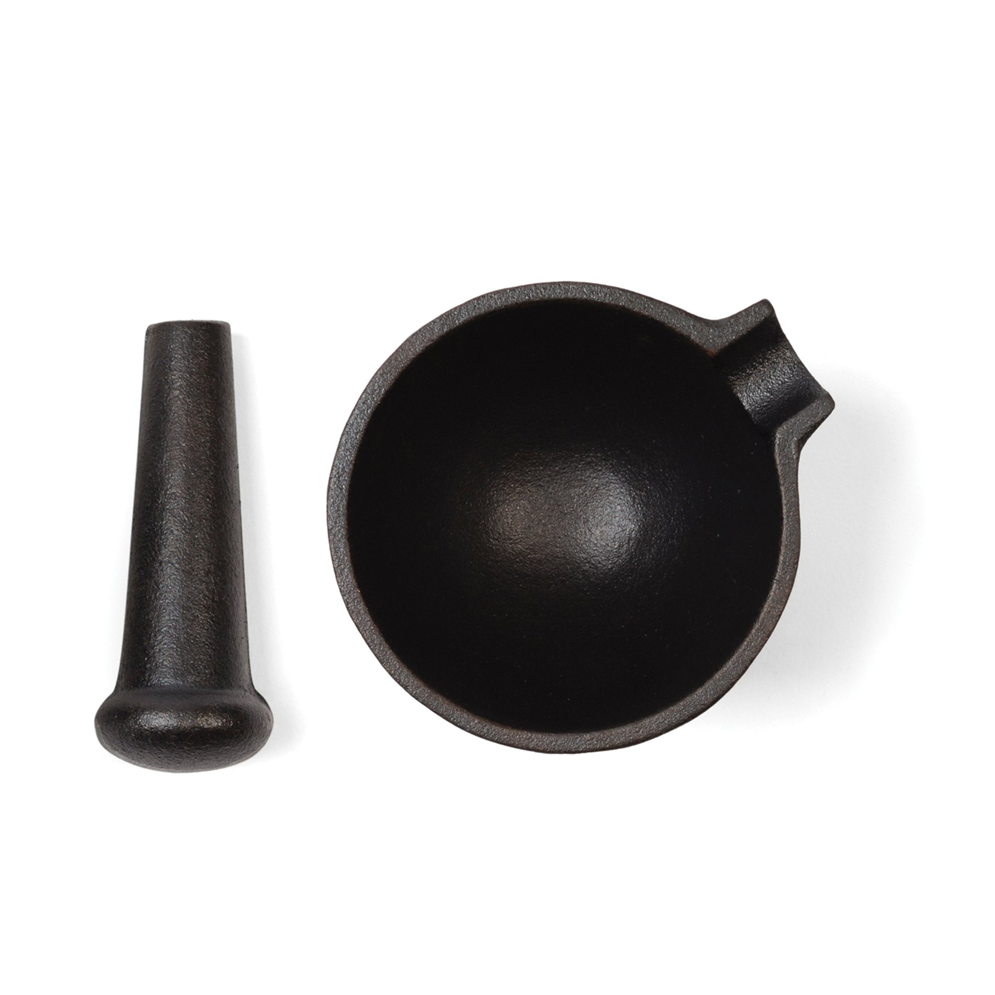 Fox Run Cast Iron Mortar and Pestle Set - Heavy Duty Spice Grinder, Herb Crusher for Cooking, Baking & Mixing - Perfect for Grinding Spices, Herbs, Garlic & Nuts in Kitchen