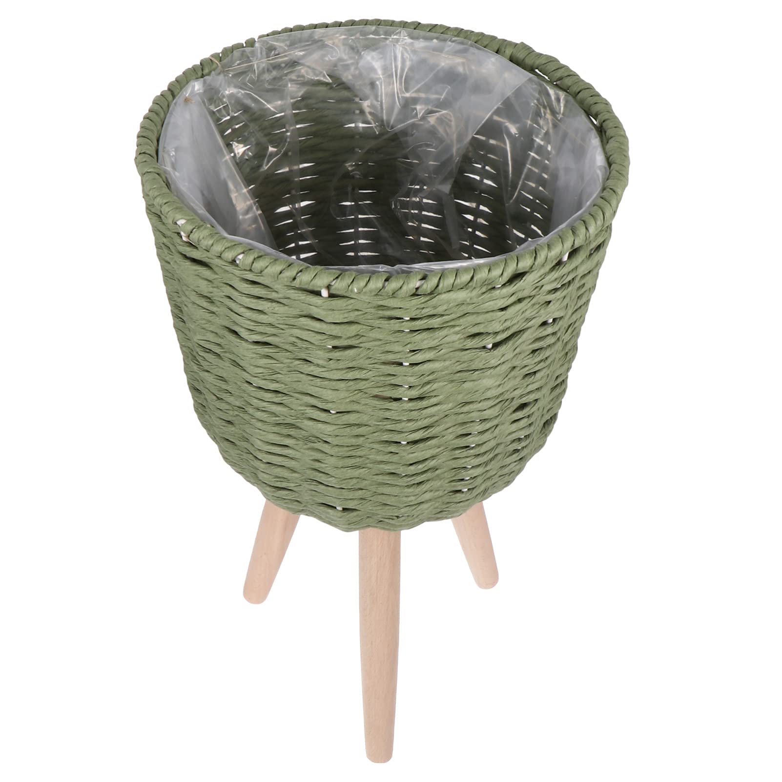 DOITOOL Boho Woven Rattan Plant Basket - Handmade Wicker Flower Pot Holder with Stand for Indoor & Outdoor Decor | Perfect for Boho Home, Garden, Patio, and Balcony Plant Displays