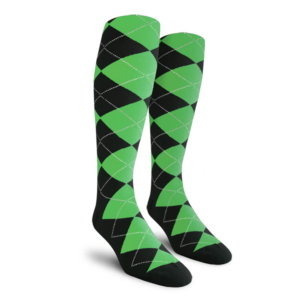 Colorful Knee High Argyle Cotton Socks for Men, Women & Youth - Soft Comfortable Dress & Casual Socks (AA-ZZ) - Perfect for Office, School & Winter Outfits