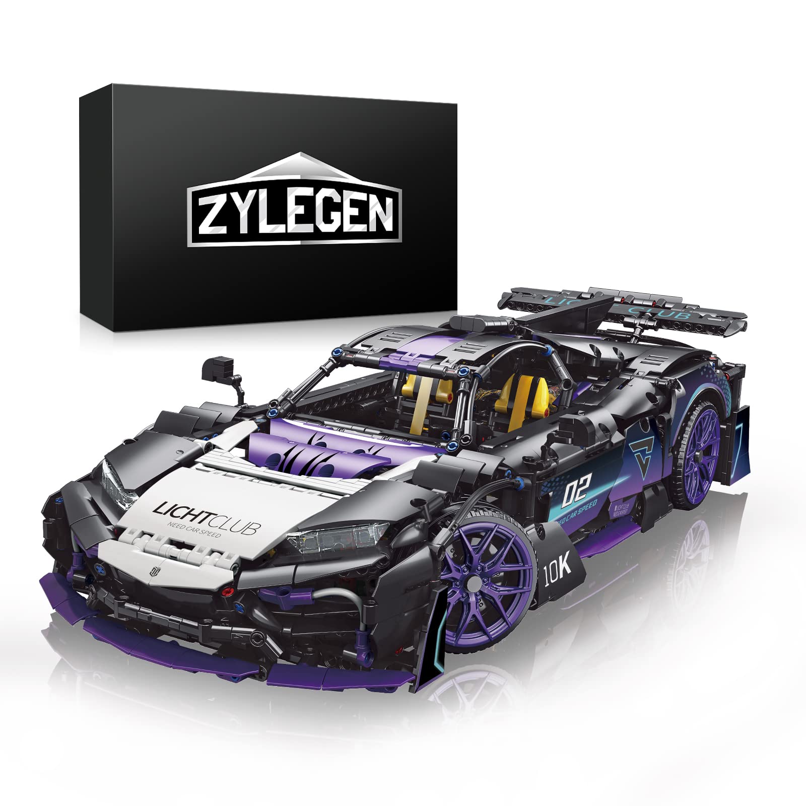 ZYLEGEN 1:10 Scale AMG ONE Hypercar Building Kit - 2,244Pcs Racing Sports Car Model for Adults & Teens - Perfect Gift for Boys & Girls - Collectible DIY Project for Car Enthusiasts - Great for Home Display, Office Decor & Birthday Presents