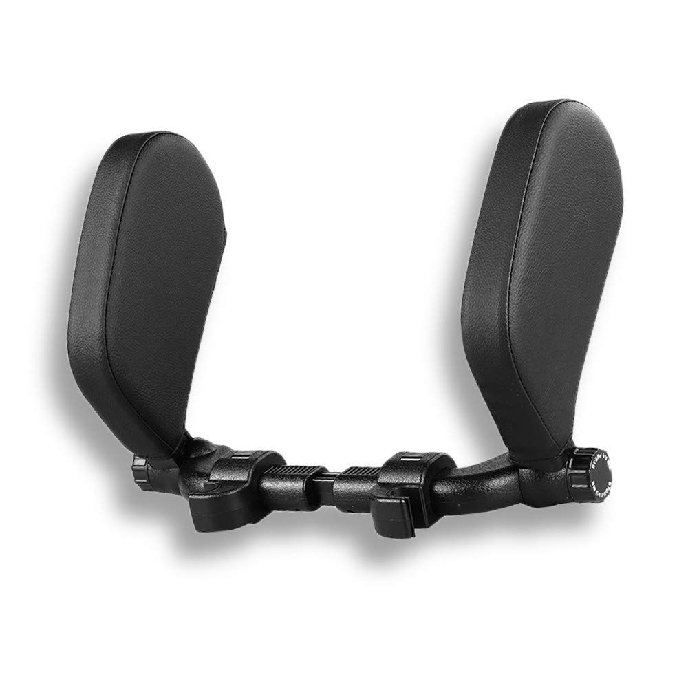 **Yoaa U-Shape Car Seat Headrest Pillow - Adjustable Neck Support for Travel, Kids, Adults & Seniors - Relieves Neck Pain - Perfect for Road Trips, Commuting & Long Flights (Black)**