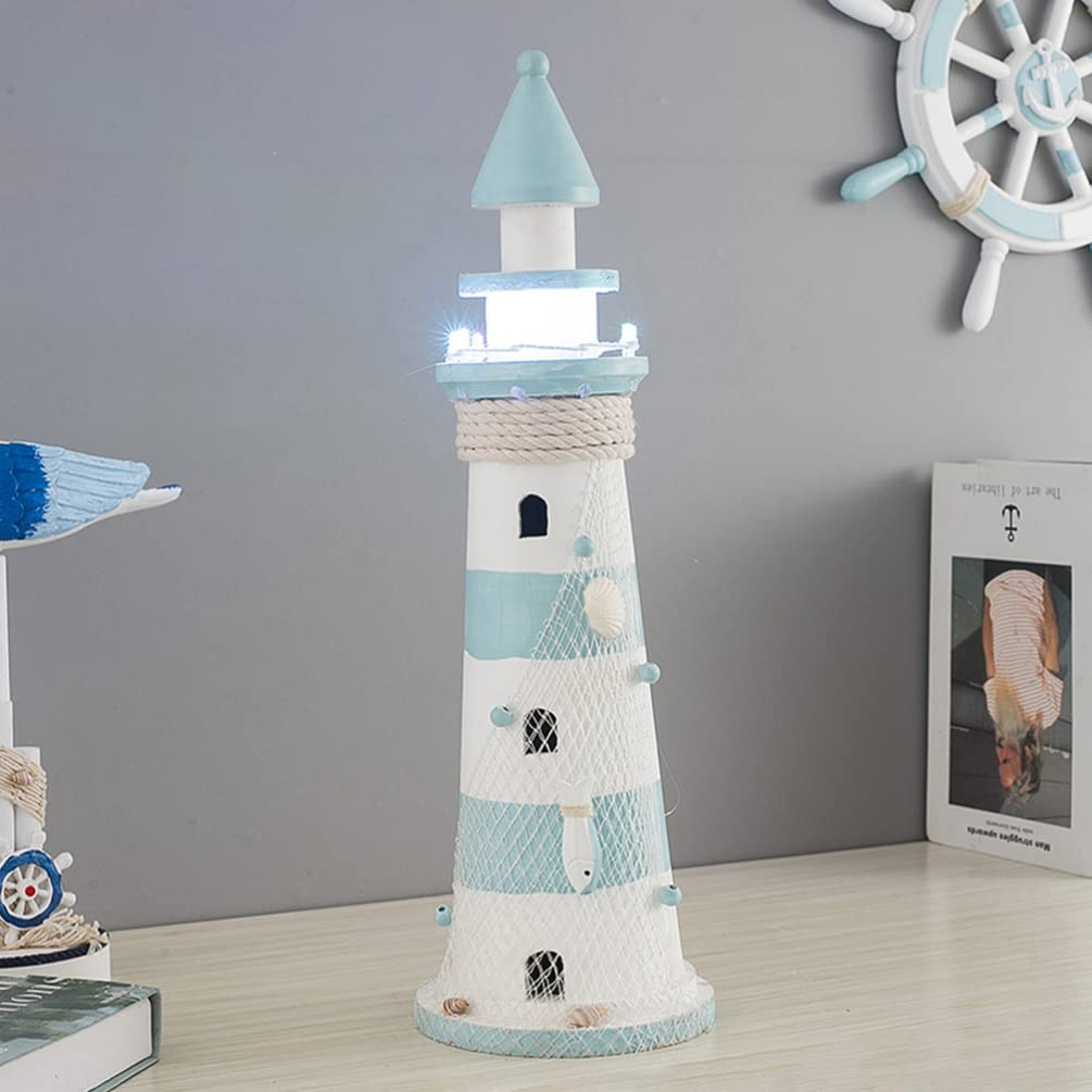 KESYOO Lighthouse Ornaments - Mediterranean Style Lighthouse Decor for Home, Office & Study Room | Elegant Desktop Decoration & Partition Decor | Perfect for Coastal, Nautical & Beach Theme Decorating