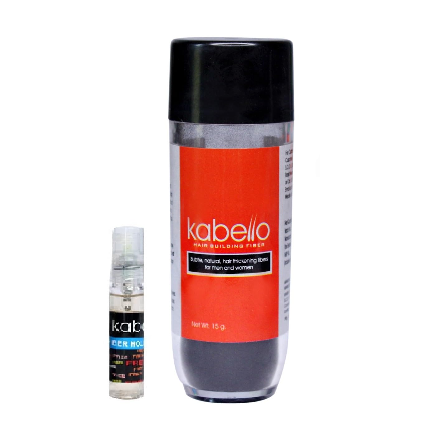 Kabello Hair Building Fiber for Thinning Hair - 15g Black | Natural-Looking Hair Coverage for Men & Women - Perfect for Daily Use, Special Occasions & Confidence Boost
