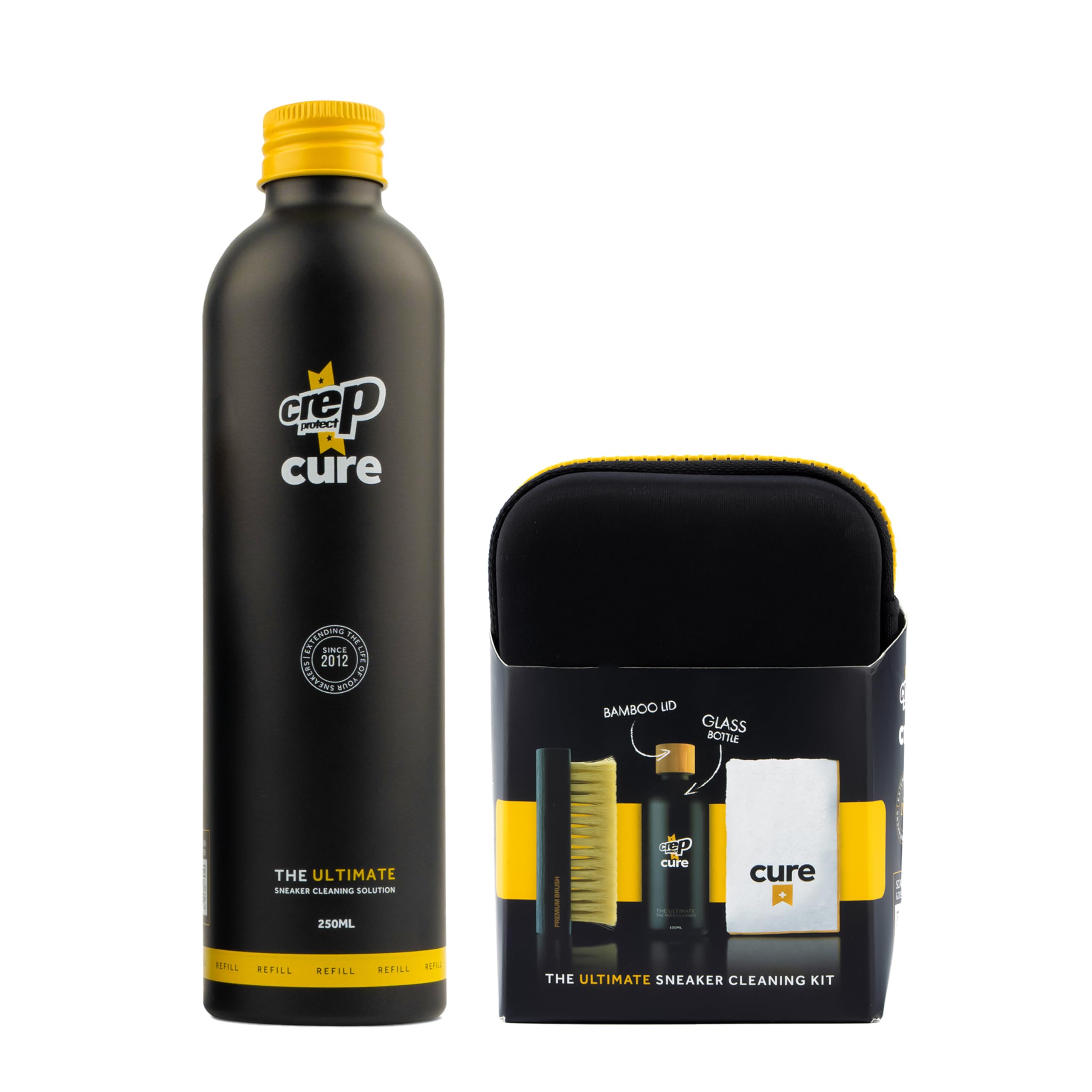 Crep Protect Cure Kit & Refill Cleaning Lotion with ForceField Fresh Block - Sneaker Cleaning & Protection Kit for Shoes, Sneakers & Leather Goods - Perfect for Gym, Sports & Daily Wear
