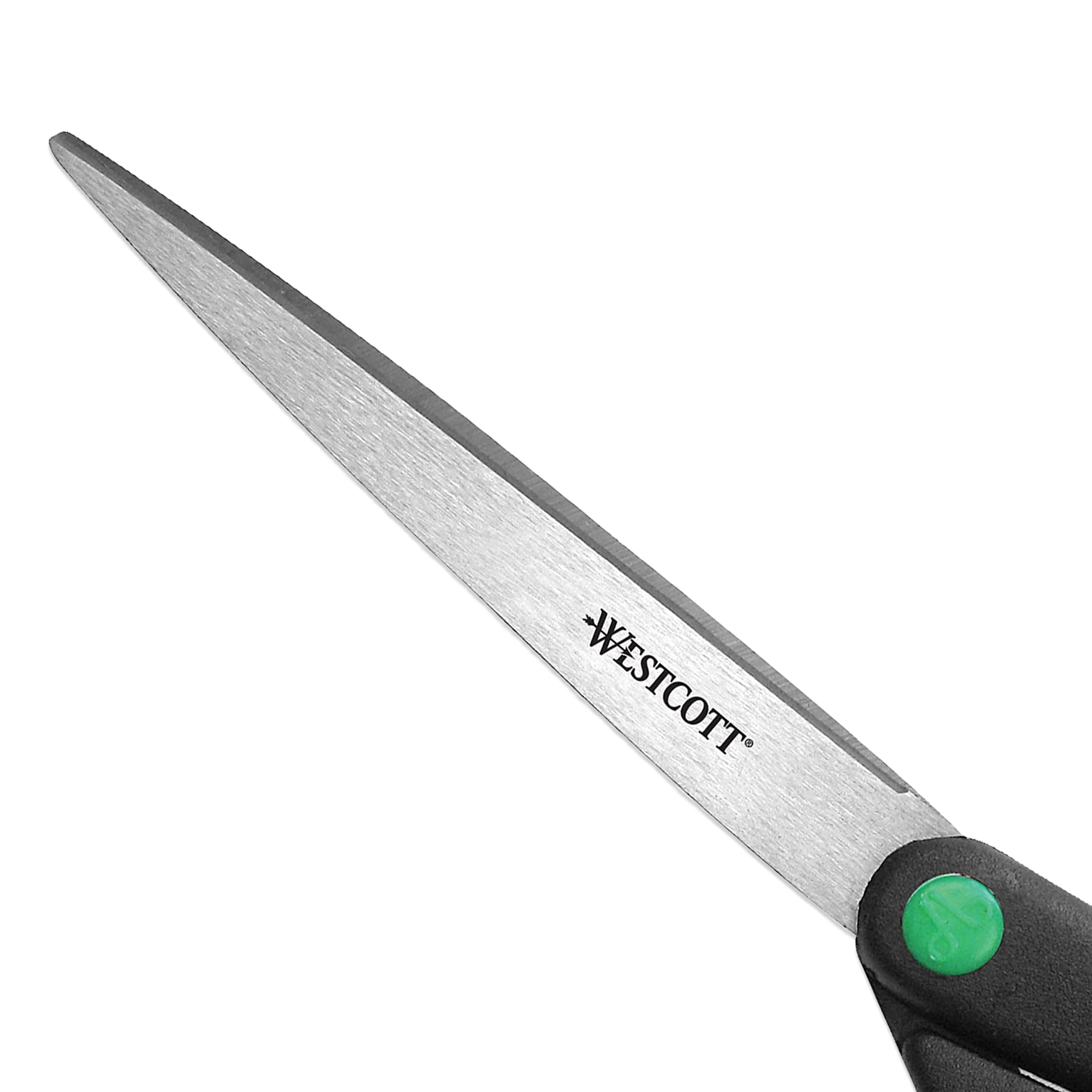 Westcott Kleenearth Recycled Scissors - 9 Inch Black Office Scissors for Paper, Fabric & Craft Cutting - Eco-Friendly School & Office Supplies