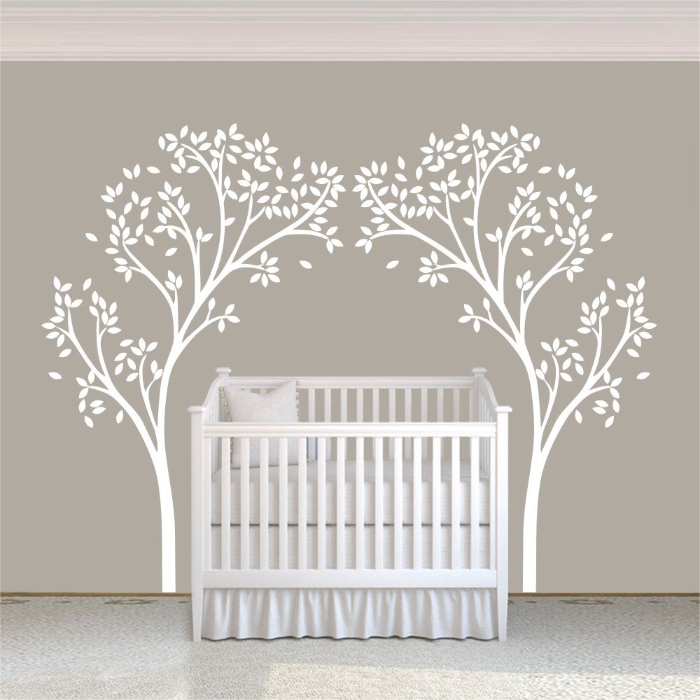 Brown Vinyl Nursery Tree Sticker - Tree Canopy Wall Decal & Mural for Kids Room Decor - Perfect for Baby Nursery, Playroom & Bedroom Wall Art