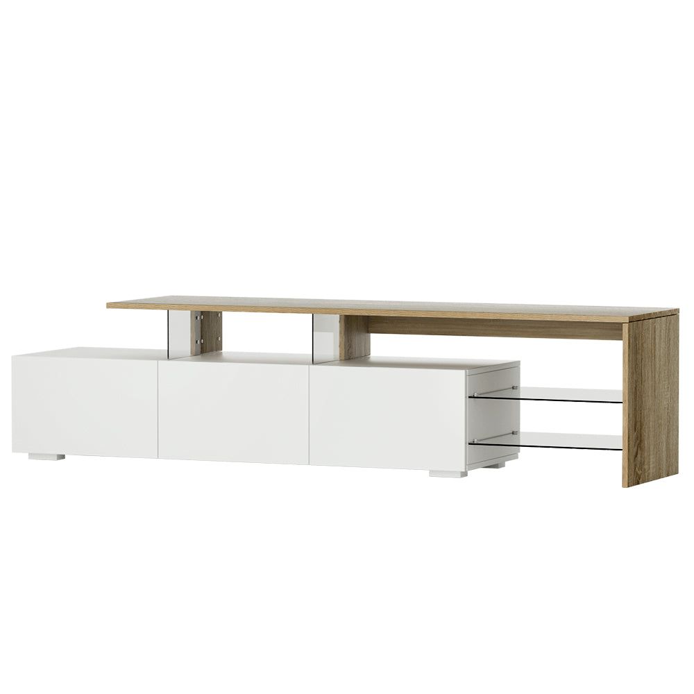 Artiss 180cm White Wood TV Stand Entertainment Center with Storage - Modern TV Cabinet for Living Room, Bedroom & Home Theater Setup