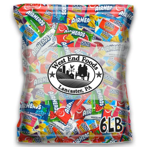 6 lb. Bulk Hard Candy & Chewy Candy Variety Pack - Individually Wrapped Sweets for Parties, Halloween, Christmas & Office Snacks