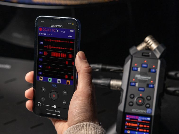 Zoom H6 Essential 6-Track 32-bit Float Portable Audio Recorder with 32GB microSD Card, USB-C Cable, XLR Cables & Batteries - Perfect for Podcasting, Field Recording & Music Production