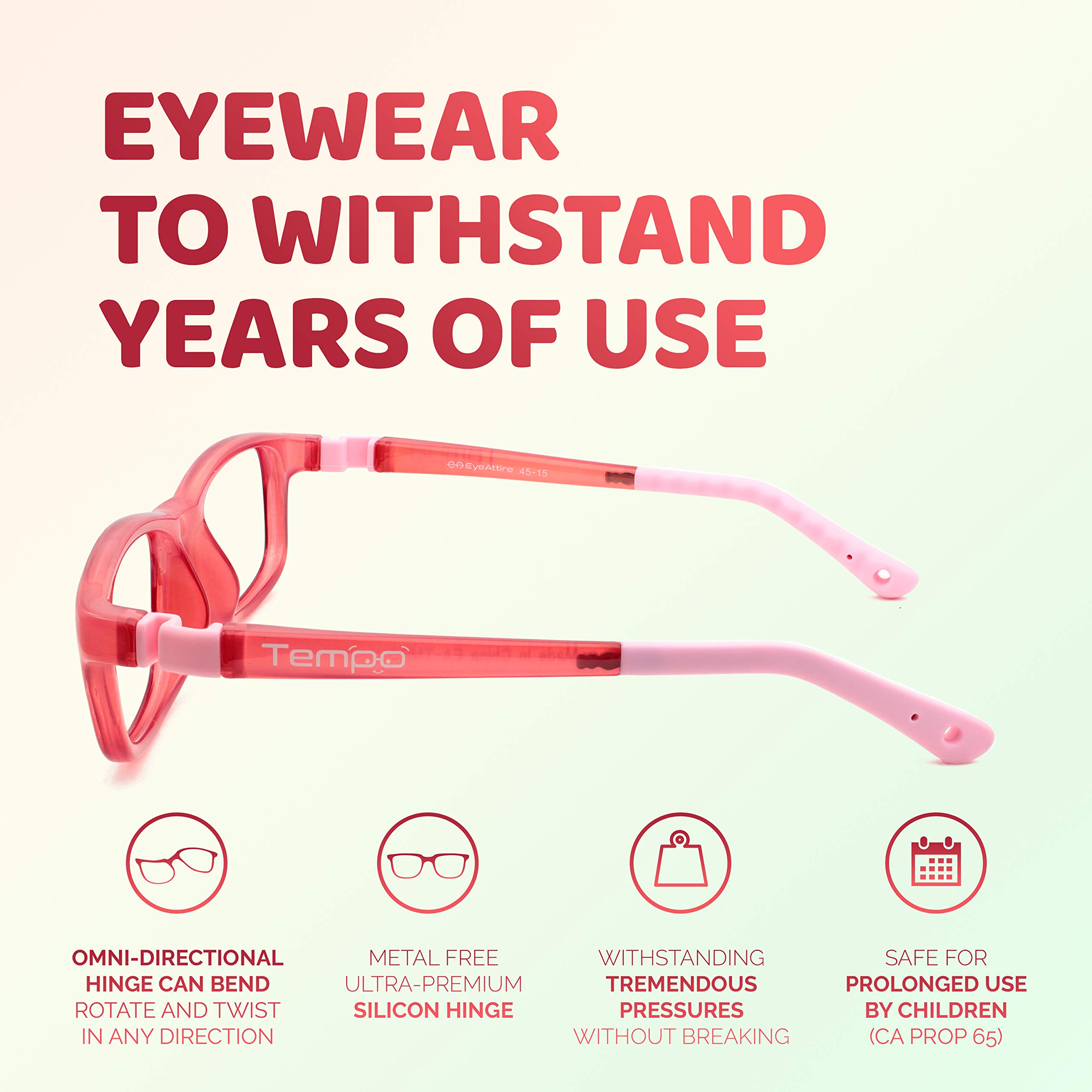 Unbreakable Kids Glasses - Flexible & Durable Children's Eyewear for Active Lifestyles - Perfect for School, Sports, and Everyday Play - Model 3003