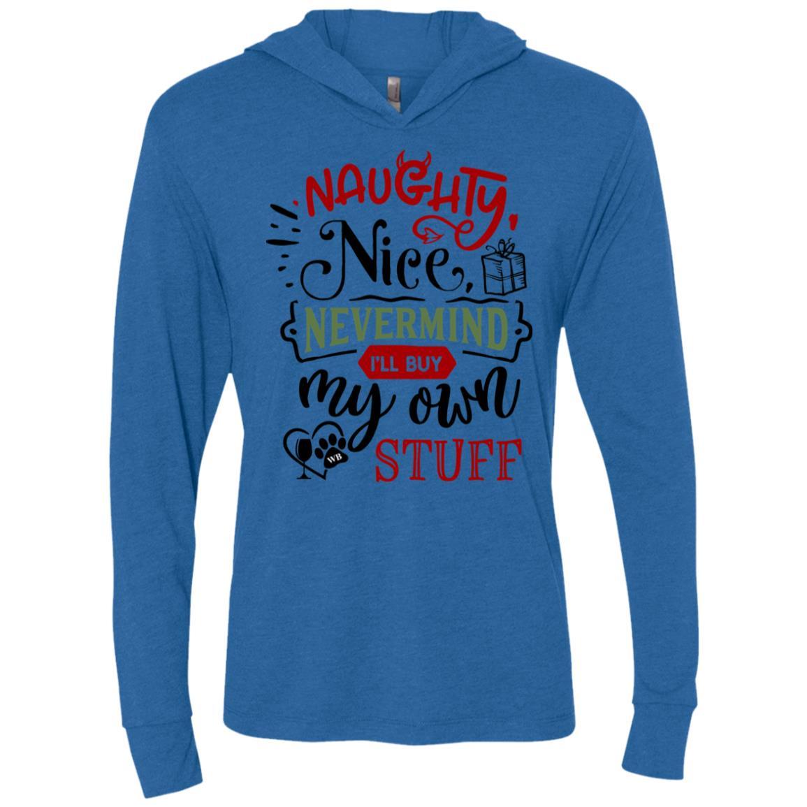 WineyBitches.Co Unisex Tri-Blend Long Sleeve Hooded T-Shirt - Soft & Comfortable for Casual Wear, Lounge & Outdoor Activities