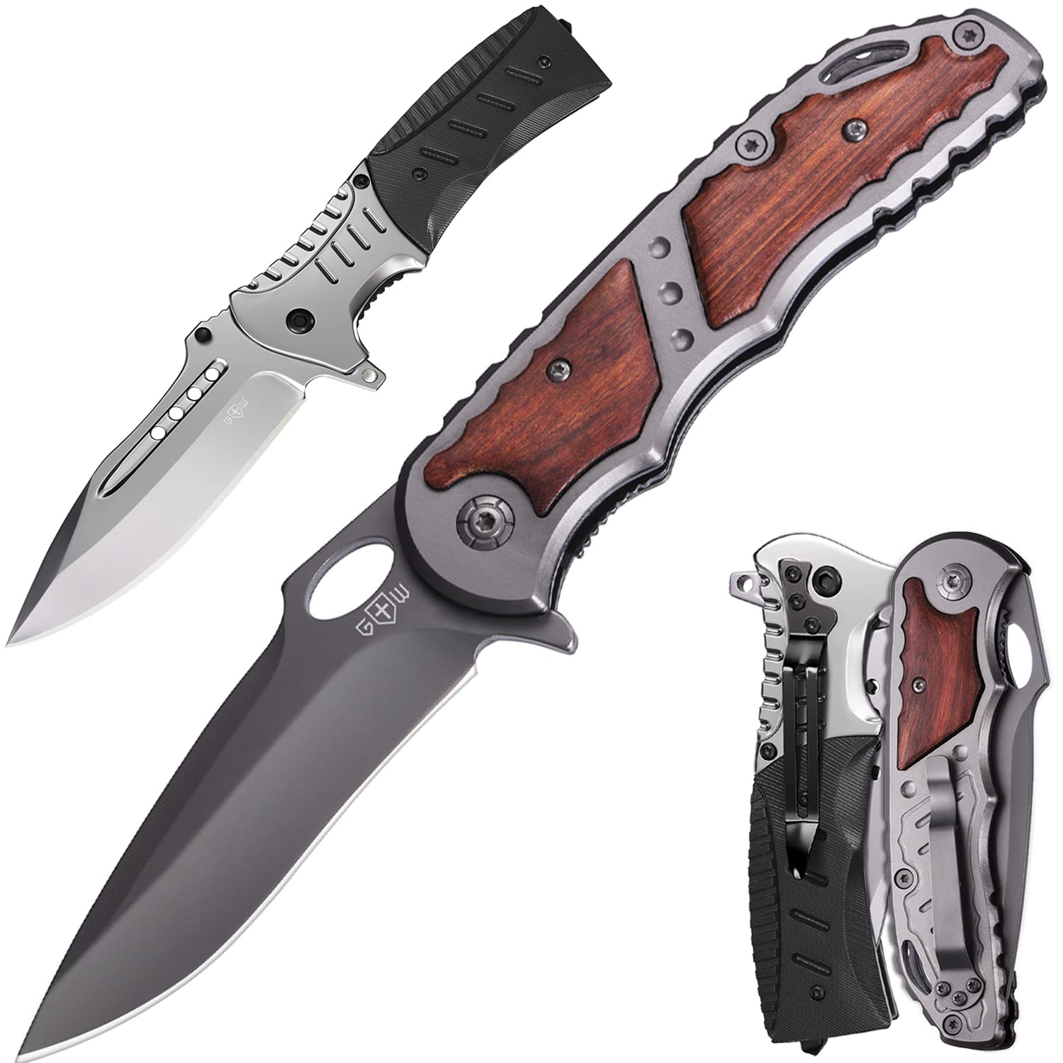 Tactical Folding Knife - USMC Survival Knife for Camping, Hunting & Hiking