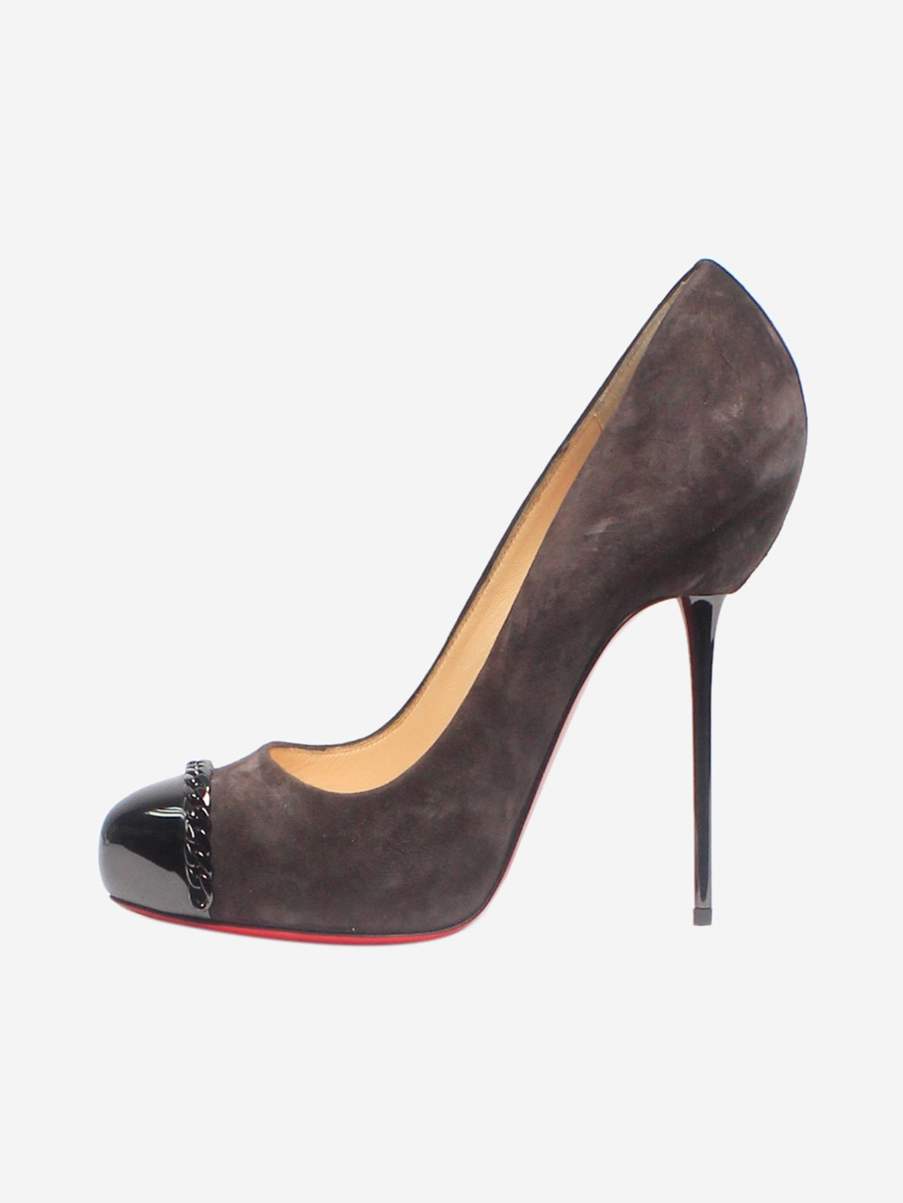 Stylish Grey Suede Pumps Women's Size EU 38 (US 8) - Elegant Heels for Office, Party & Special Occasions