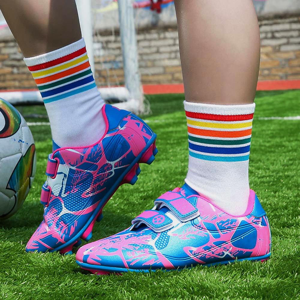 Boys Soccer Shoes for Kids - Football Boots for Outdoor Sports & Running