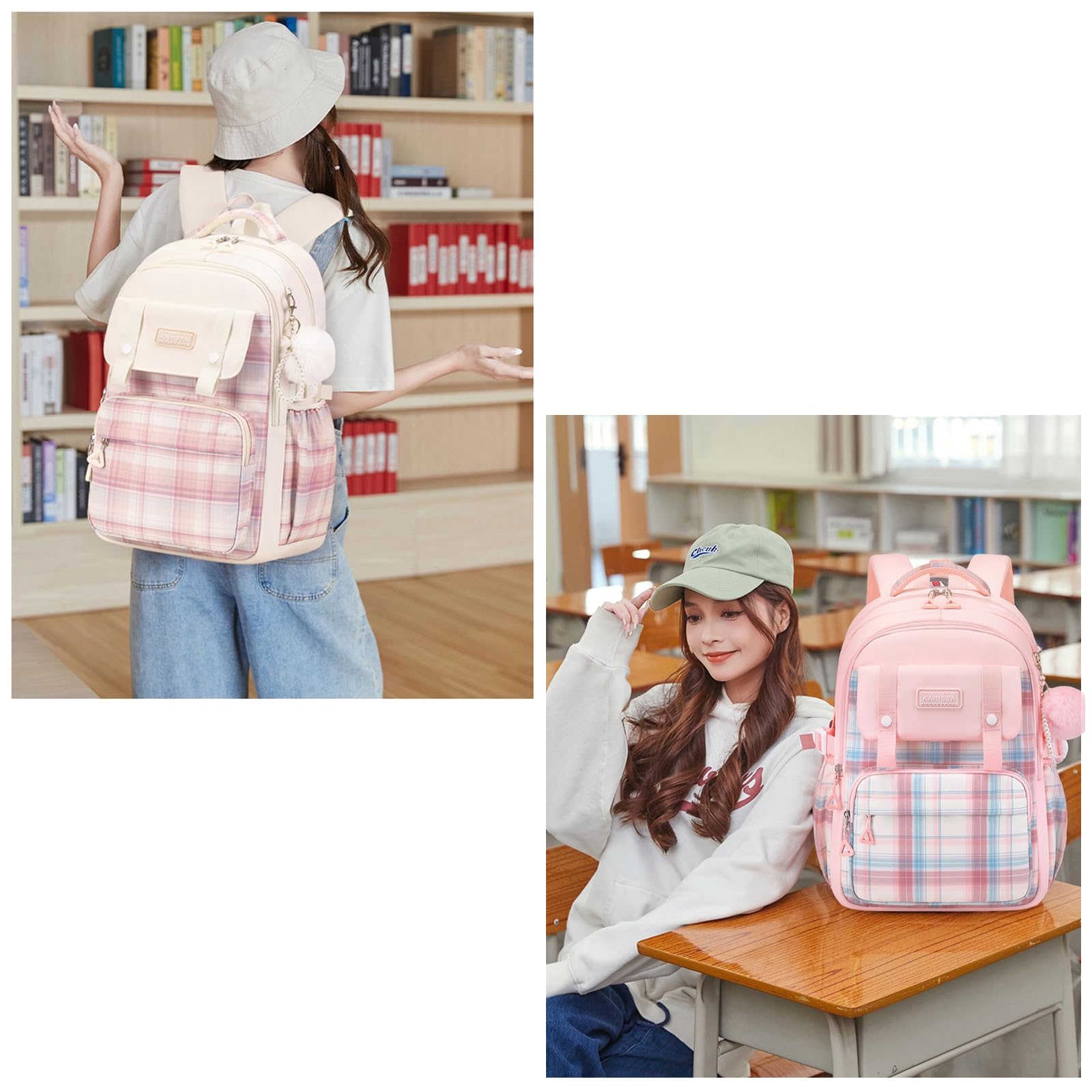 Stylish Black Laptop Backpack for Women & Teens - School & Travel