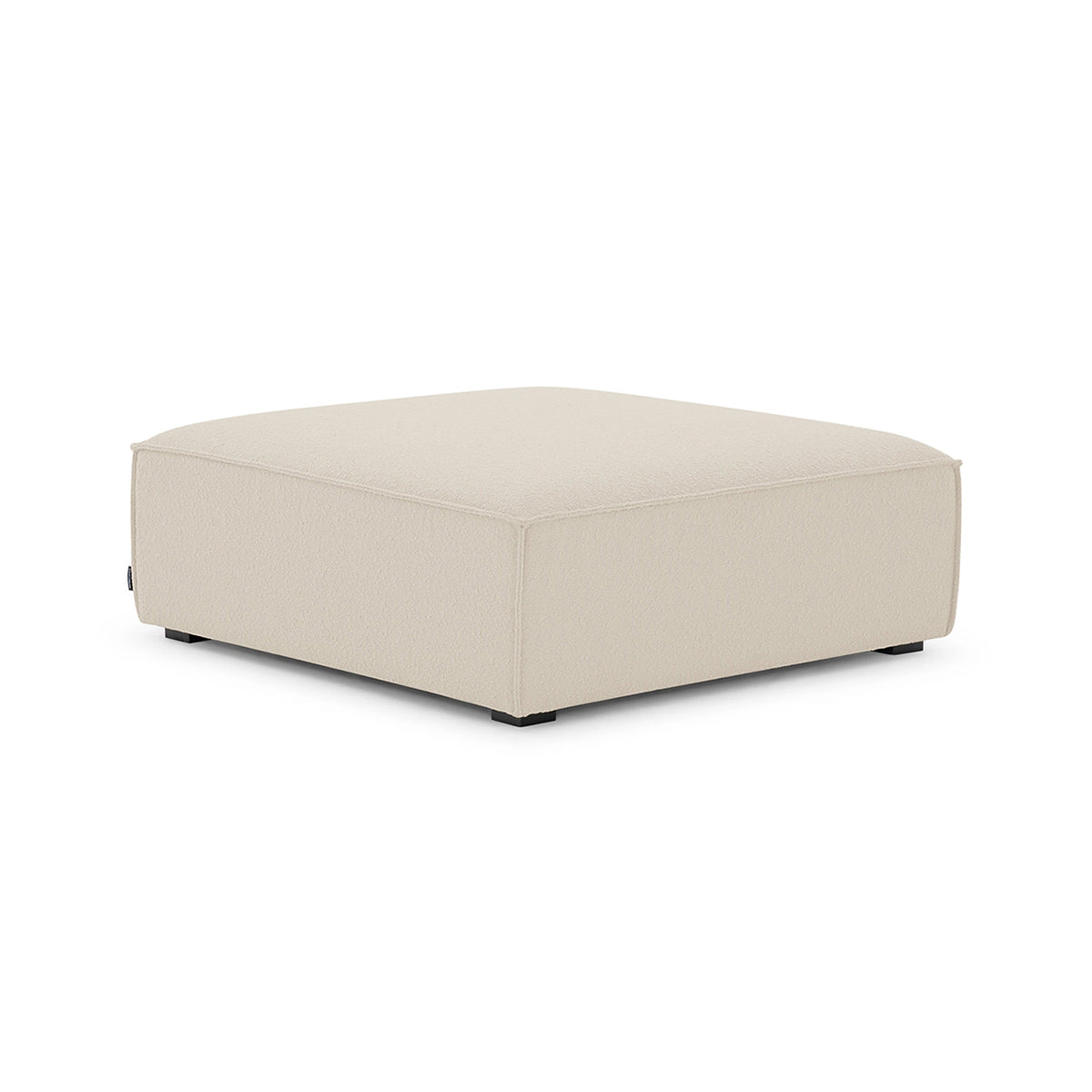Daphne Boucle Extra Large Footrest for Office, Living Room & Bedroom - Soft Plush Ottoman Pouf with Non-Slip Bottom, Perfect for Relaxing, Reading & Nursing (Beige)