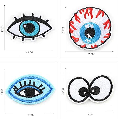 22 Pcs Adhesive Embroidery Eye Patches for Kids Clothing, Shoes & Caps - DIY Sewing Accessories for Children's Fashion & Costume Design (Box Packaging) - Perfect for School Plays, Halloween Costumes & DIY Craft Projects