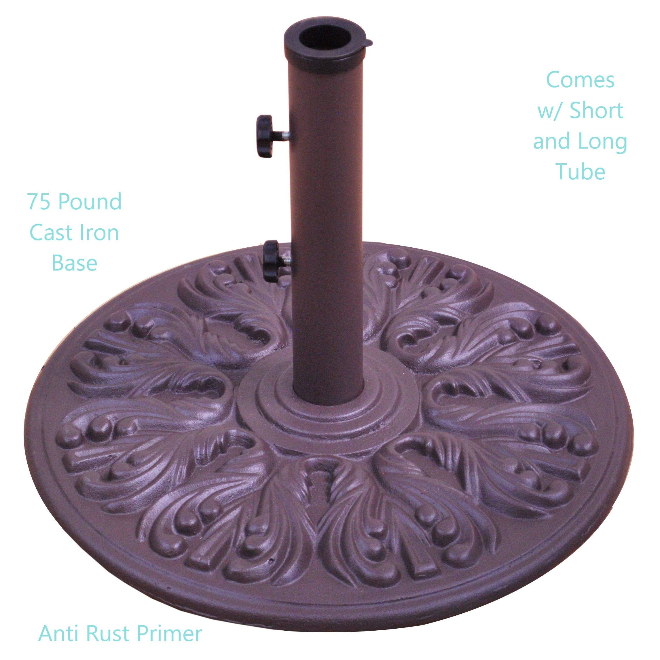 75 lb Cast Iron European Base - Heavy Duty Weighted Base for Fitness, Gym Equipment & Home Workouts - Ideal for Strength Training, Powerlifting & Stability Exercises