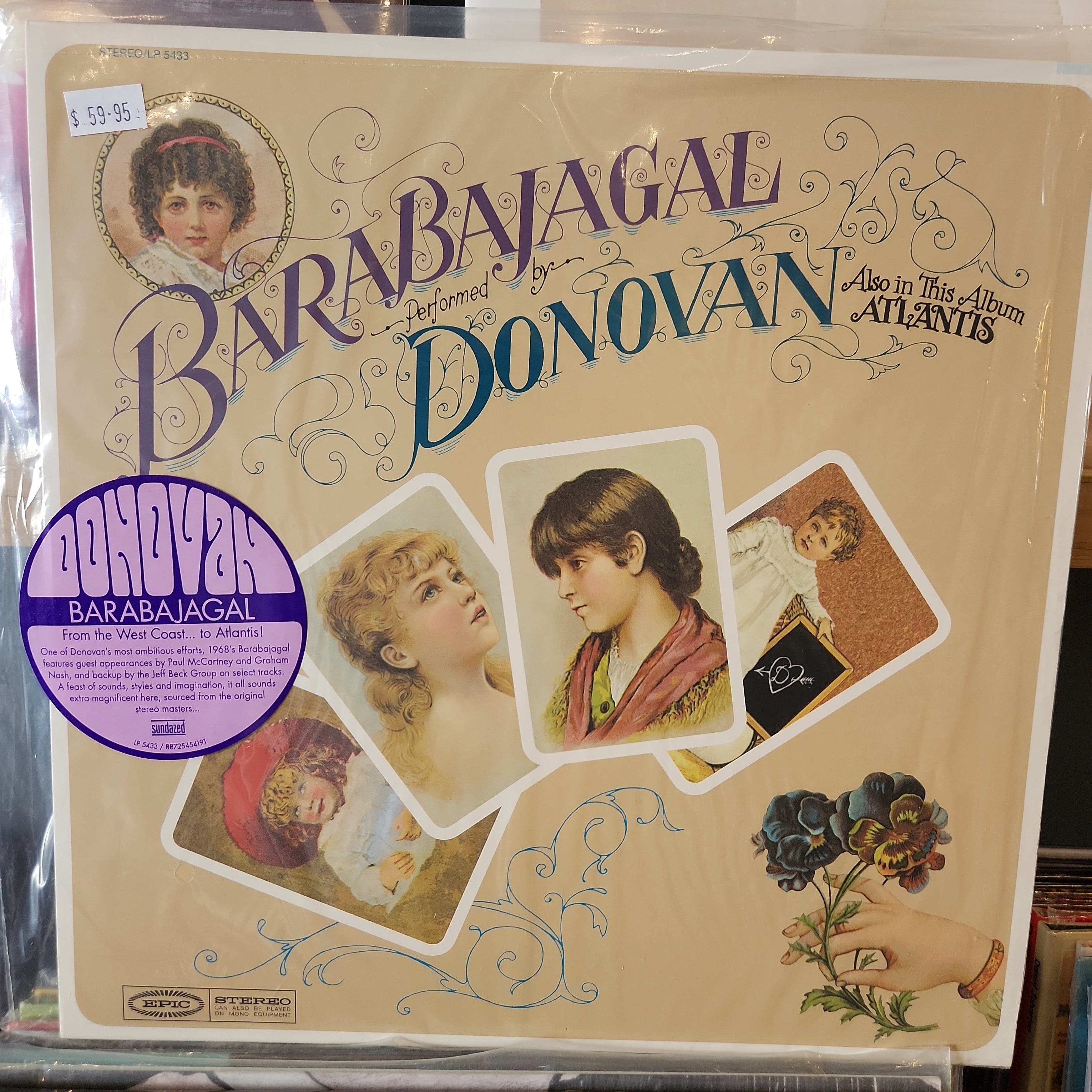 Donovan Barabajagal Vinyl LP Record - Classic Folk Rock Album, Limited Edition, 180 Gram Vinyl for Audiophiles & Collectors - Perfect for Home Listening, Music Gifts & Vintage Record Collections