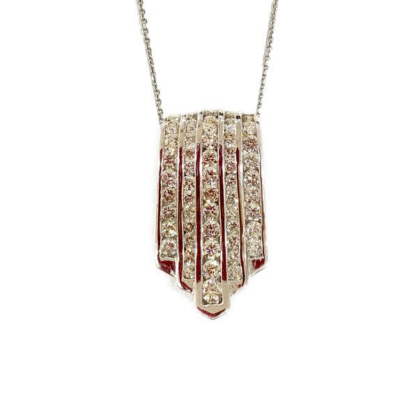 14K White Gold Diamond Pendant Necklace for Women - Elegant Solitaire Jewelry Gift for Anniversary, Wedding & Special Occasions