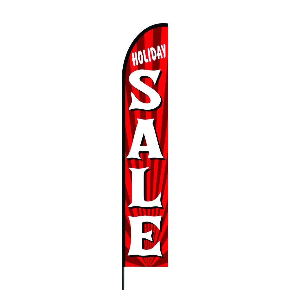 Colorful Holiday Sale Banner Flag for Store Decor & Events