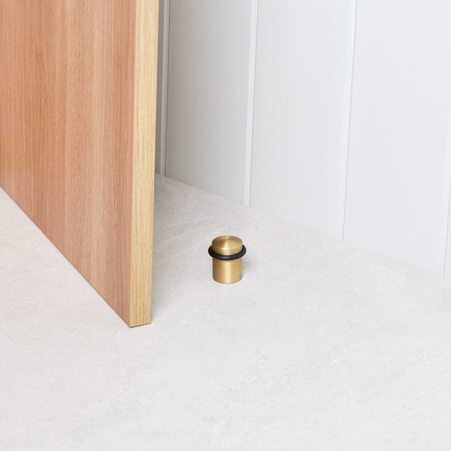 Premium Brushed Brass Door Stopper - Heavy Duty Door Wedge for Home & Office - Perfect for Preventing Door Damage & Enhancing Safety