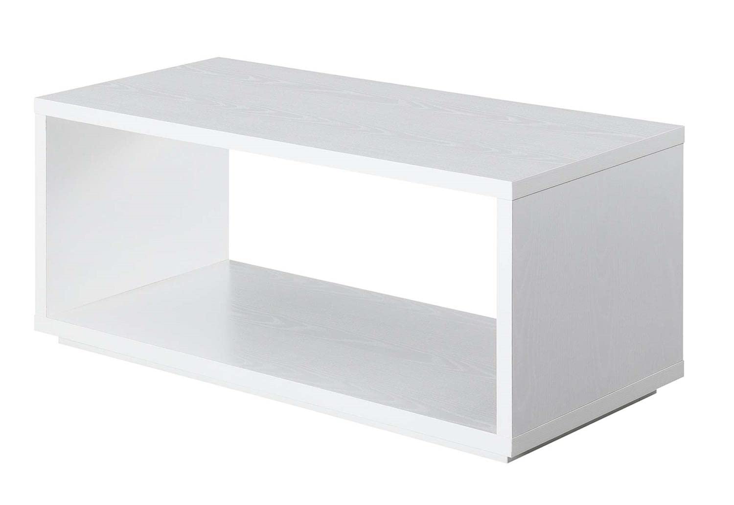 Convenience Concepts Northfield Admiral Coffee Table - White Wooden Living Room Table for Home Decor, Perfect for Living Room, Lounge & Office Use