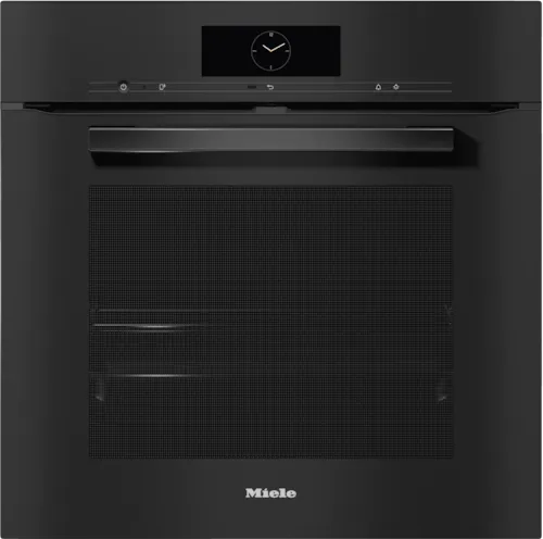 Miele 60cm Built-In Oven H 7860 BP VitroLine Obsidian Black Pyrolytic Self-Cleaning Oven - Perfect for Modern Kitchens, Baking, Roasting & Family Cooking