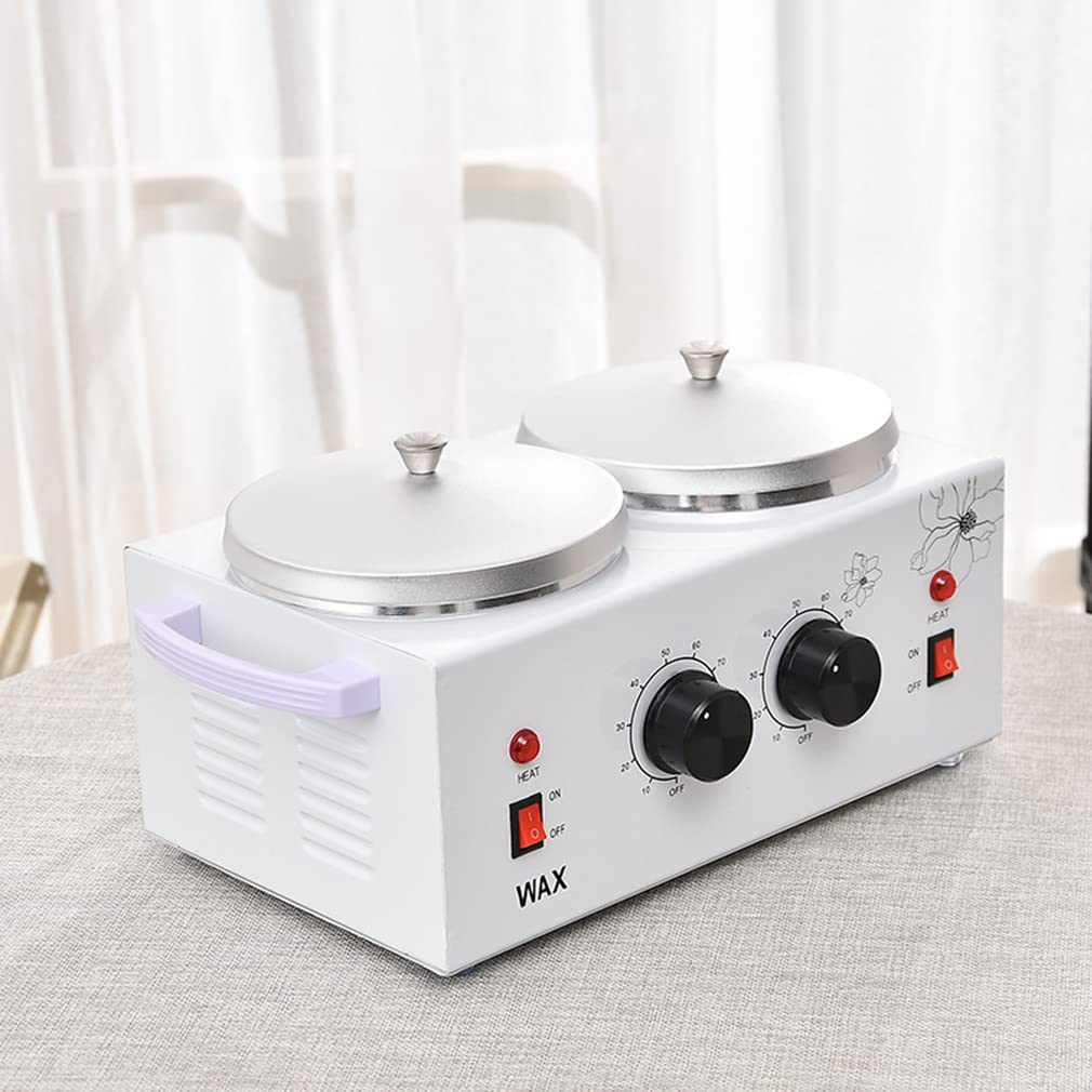 Professional Wax Warmer 1200CC Double Pot Heater, Adjustable Temperature Waxing Machine for Hair Removal - Painless Waxing for Women & Men at Home or Salon - Perfect for Legs, Arms, Bikini & Facial Hair Removal