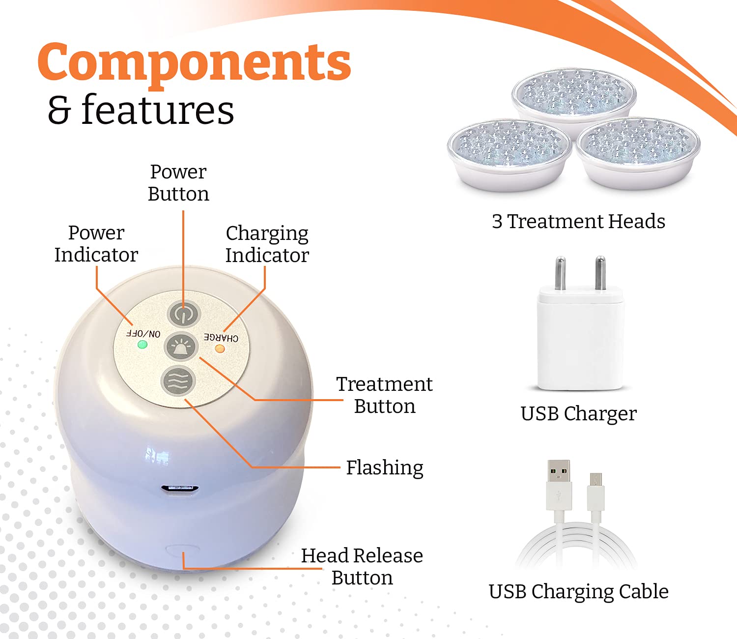 Pet Infrared LED Light Therapy Device for Dogs & Cats - 3 Therapy Heads for Wound Healing, Skin Infections, Pain Relief, Arthritis & Joint Pain | Home Veterinary Care & Pet Wellness Solution