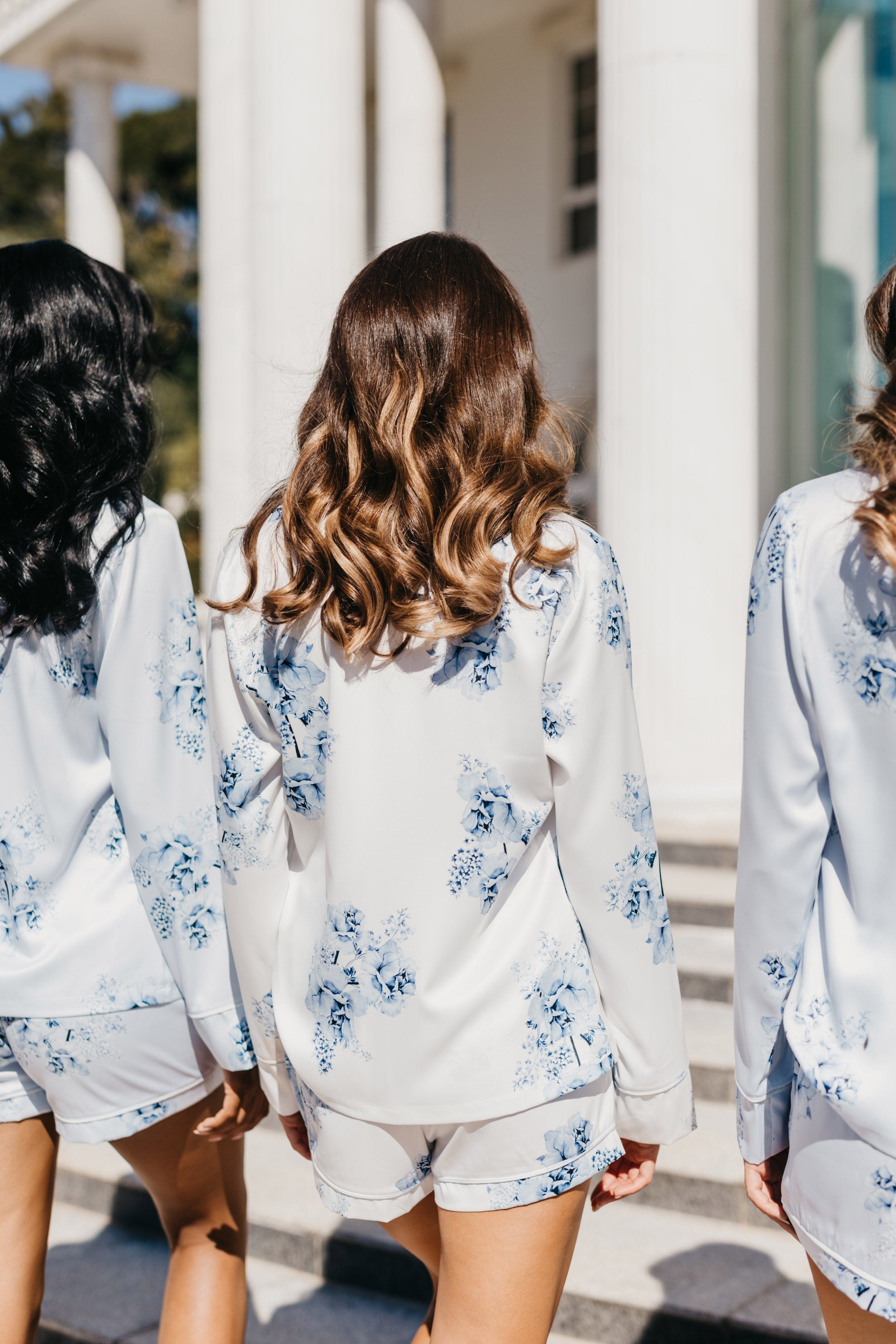Soft Blue With Blue Floral