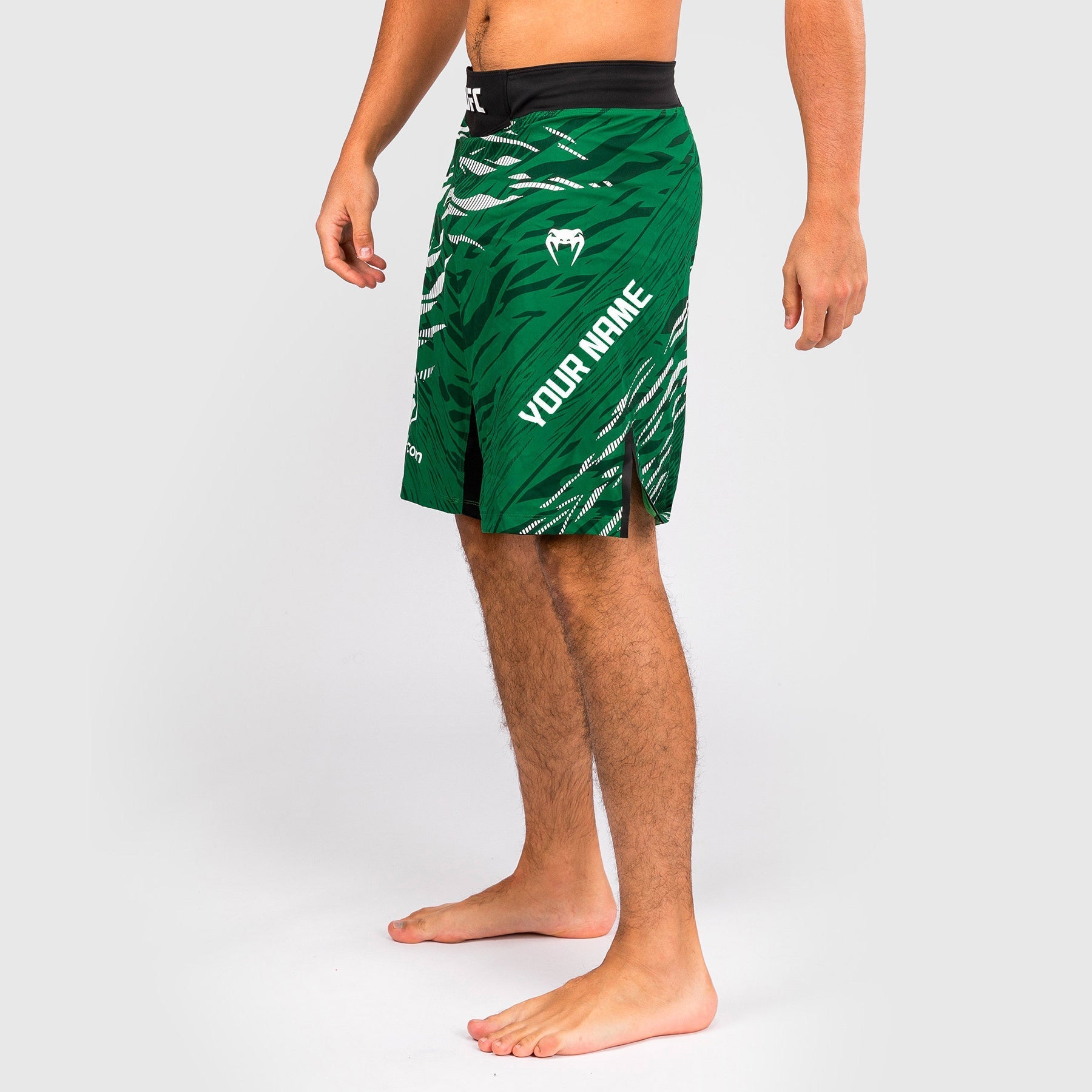 Venum UFC Fusion Authentic Men's Fight Shorts - Personalized Long Fit Green MMA Training & Fight Night Gear for Ultimate Performance