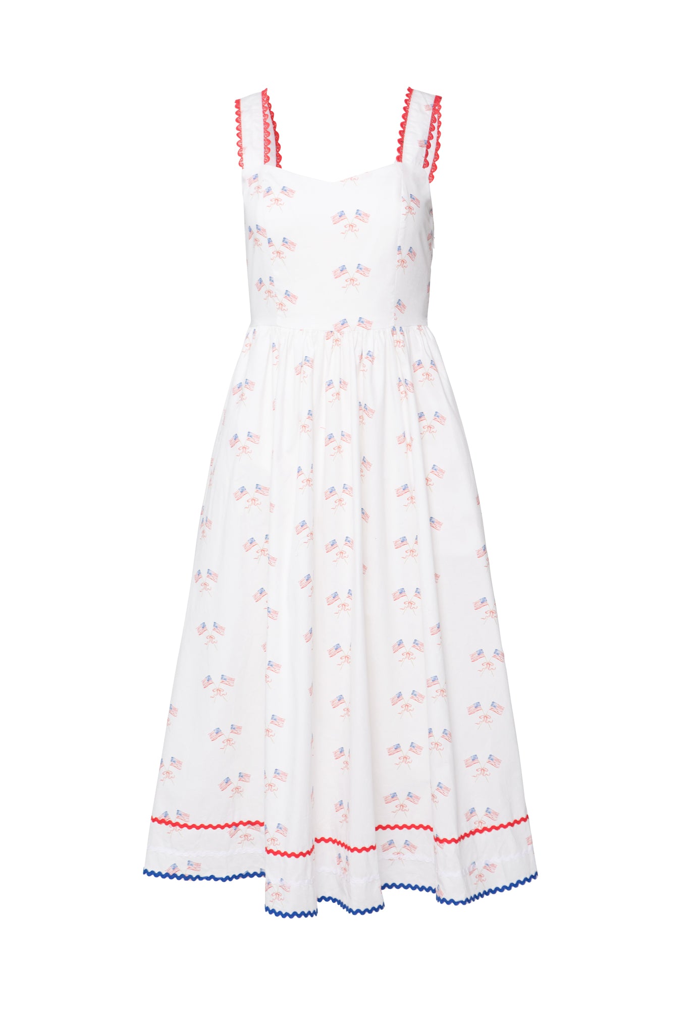 American Flag Patriotic White Dress for Women - Perfect for 4th of July, Memorial Day & Independence Day Celebrations