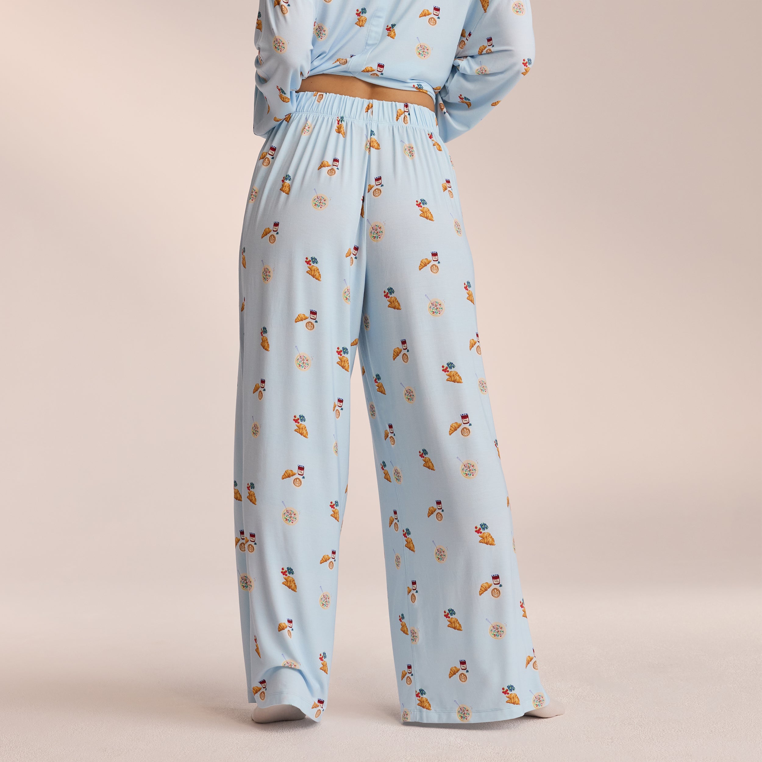 Soft Modal Pajama Pants for Women - Comfortable Sleepwear Lounge Pants in Blue - Perfect for Relaxing at Home, Lounging & Sleeping