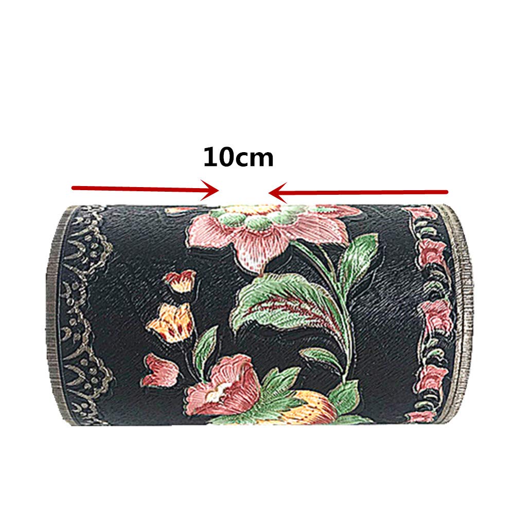 Self-Adhesive PVC Wallpaper Border - Lantern Flower Design for Bathroom & Kitchen Tile Decor (5 Meters, Black) | Waterproof Peel & Stick Wall Sticker for Home Renovation & DIY Projects