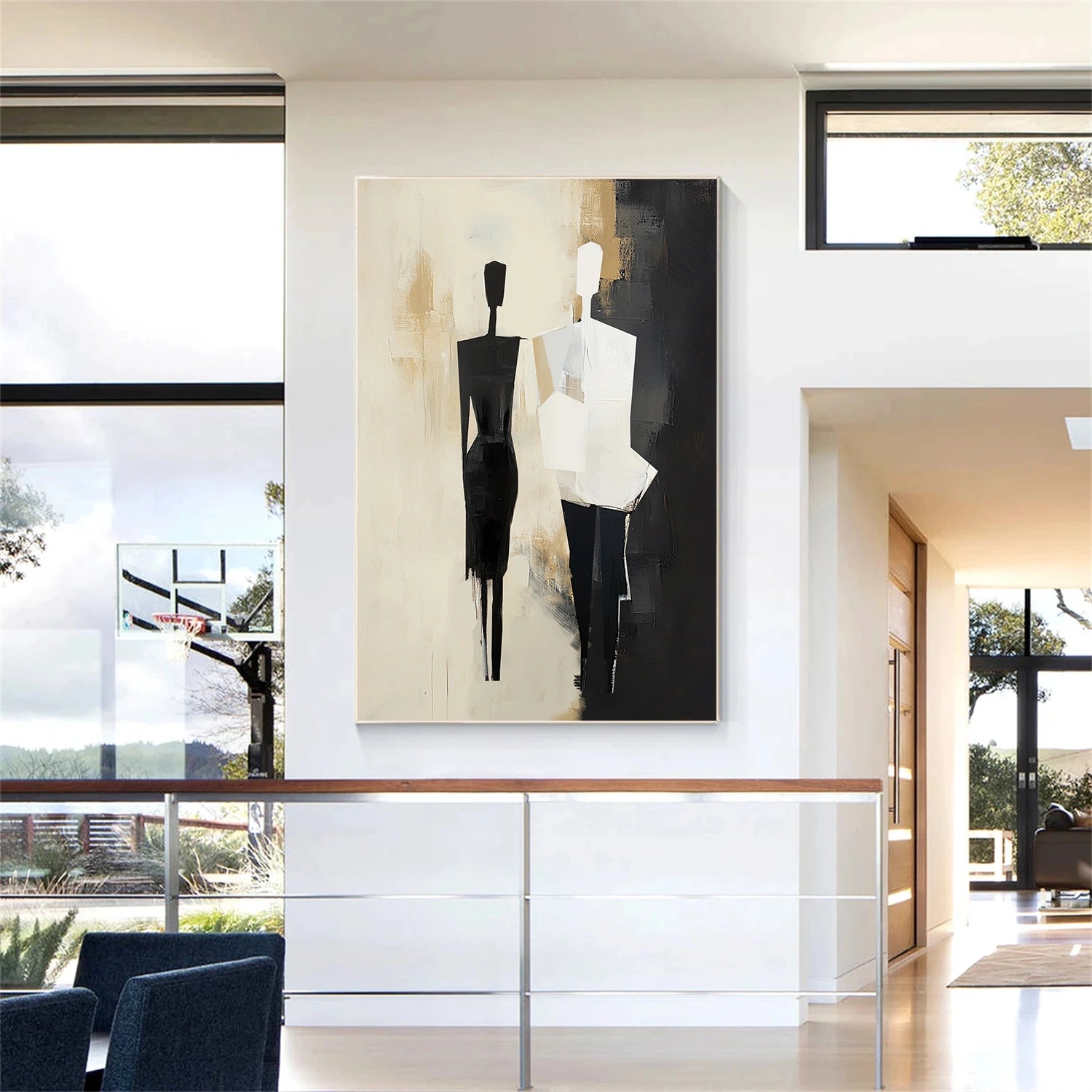 Contemporary Abstract Minimalist Wall Art Painting - Modern Home Decor for Living Room, Bedroom & Office | #CW002