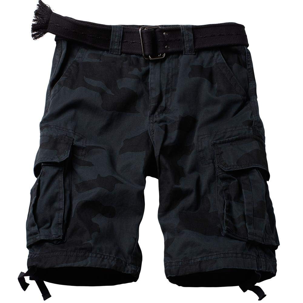 AKARMY Men's Cotton Cargo Shorts - Camouflage Outdoor Casual Shorts with Multiple Pockets | Perfect for Hiking, Camping & Summer Adventures