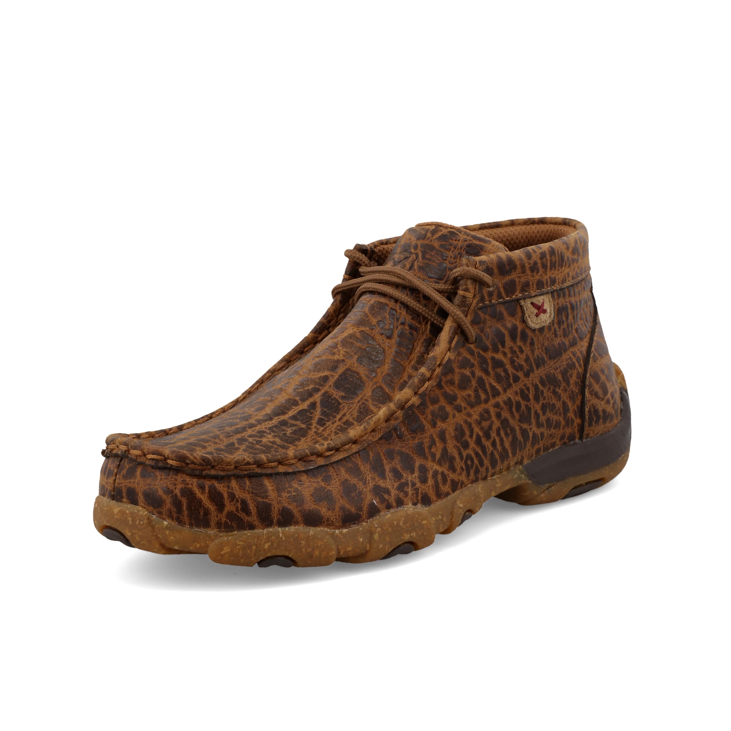 Twisted X Kids Golden Elephant Print Chukka Driving Moccasins - Comfortable & Stylish Boys & Girls Casual Shoes for School, Play & Everyday Wear