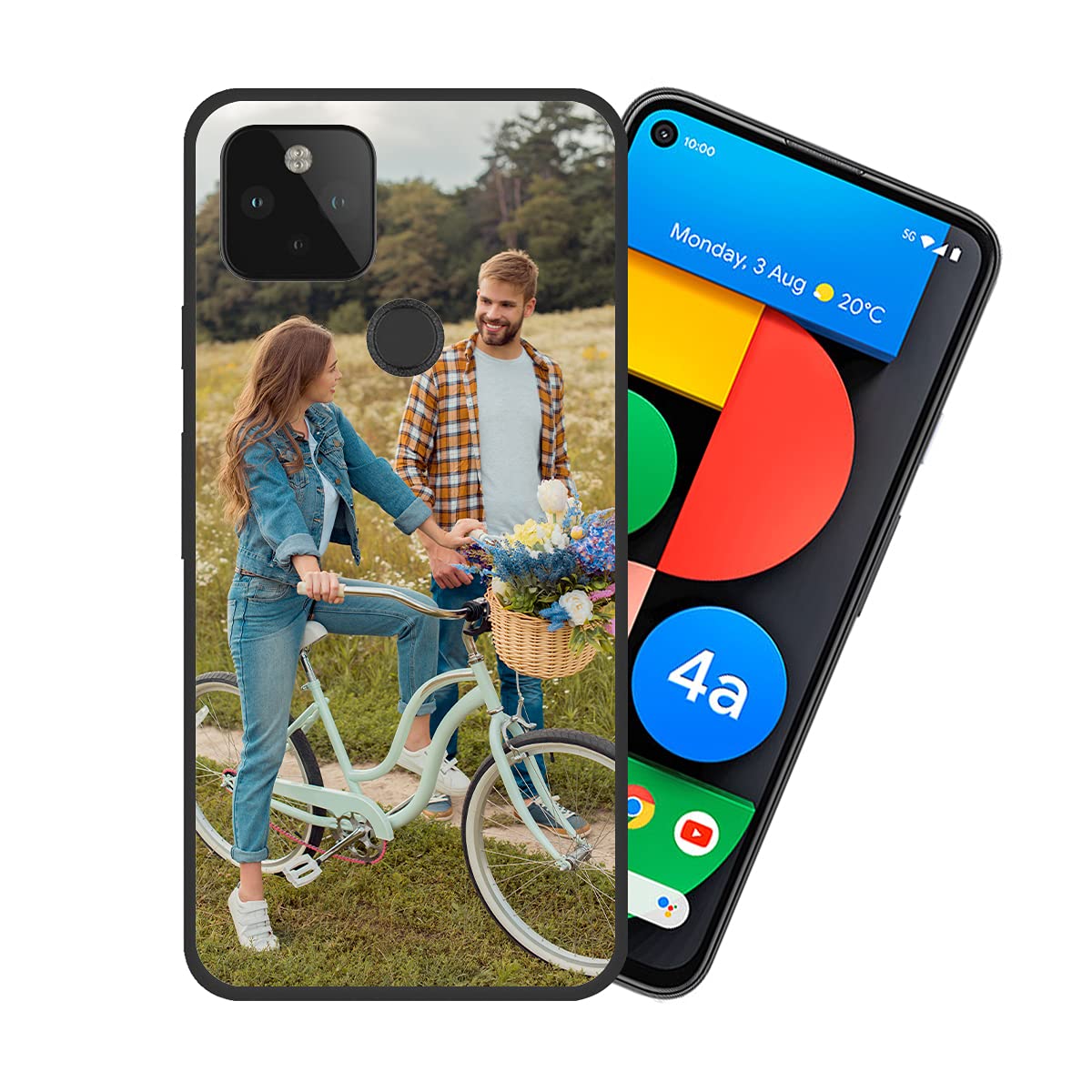 Customized Photo Case for Google Pixel 4A 5G - Personalized Picture Shockproof Silicone Cover (Not Compatible with Pixel 4A) | Soft Candy Design, Protective Phone Case, Perfect Birthday Gift for Her/Him | Ideal for Everyday Use, Travel Protection & Special Occasions