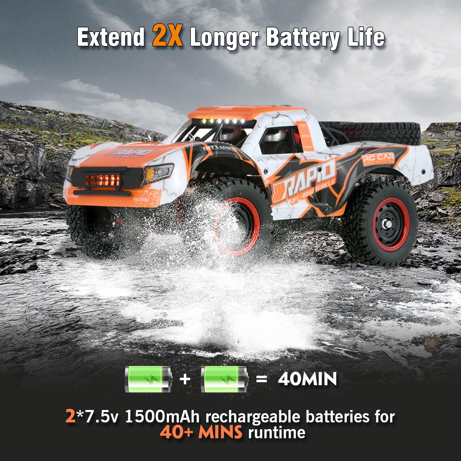 GoolRC 1:14 Scale Brushless RC Trucks - 70 KMH High Speed 4WD Ready-to-Run Off-Road Remote Control Car - 2024 Upgraded Electric All Terrain Vehicle with 2 Batteries - Perfect for Boys, Adults & RC Enthusiasts - Great for Off-Road Racing, Backyard Adventures & Outdoor Play