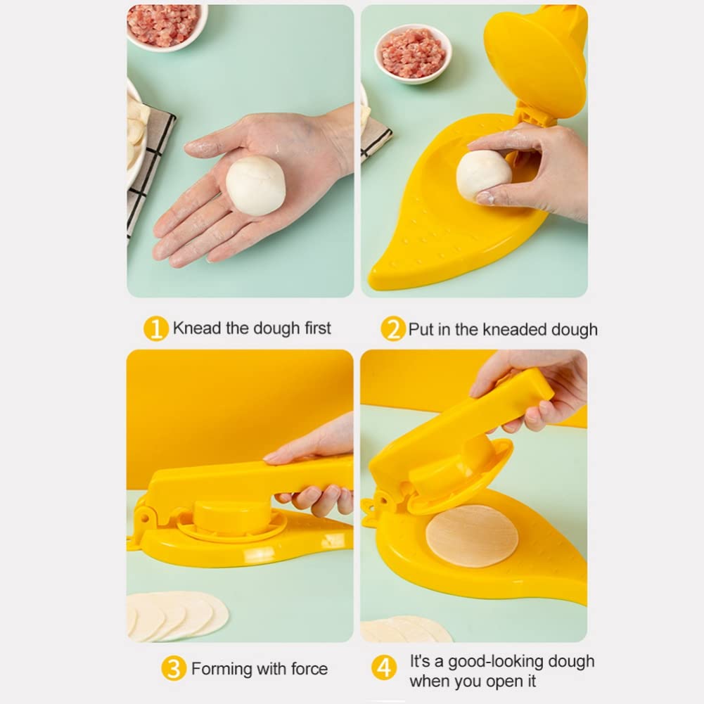Handmade Dumpling Press Machine - Manual Dumpling Skin Maker & Dough Press Tool for Homemade Dumplings | Perfect for Asian Cooking, Family Kitchen & DIY Dumpling Making at Home
